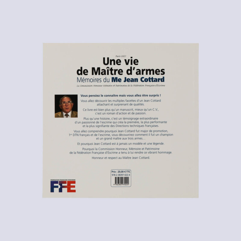 livre une vie de maître d'armes verso